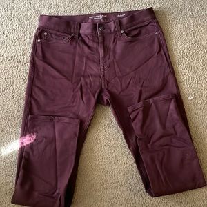 Banana Republic pants style jeans. Maroon/purple color. Barely used. 33/34 size